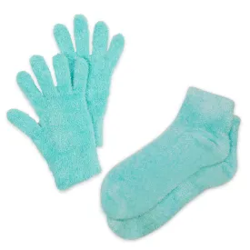 Spa Socks And Gloves Set Aloe Infused Teal