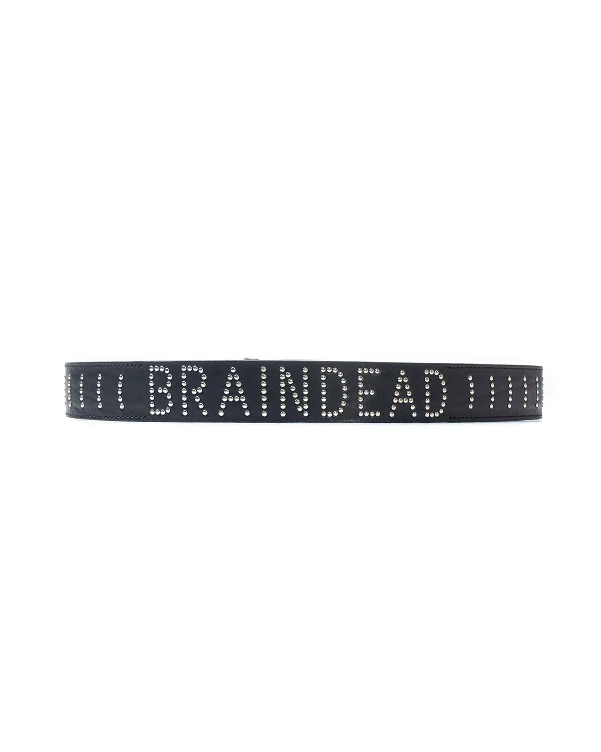 Studded Cow Hide Standard Belt  - Black
