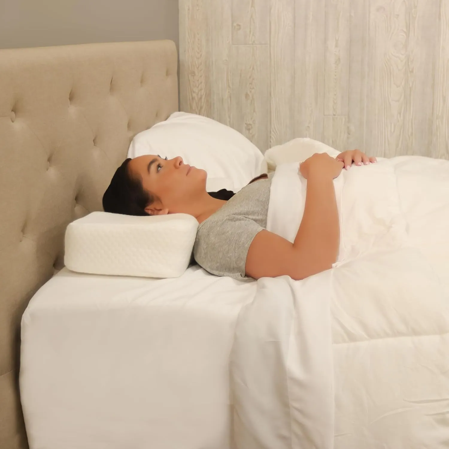 Therapeutica Cervical Orthopedic Foam Pillow - Neck Support Pillow for Side & Back Sleepers - Ergonomic Pillow for Neck Support, Relief, & Spinal Alignment  Average Size, Firm