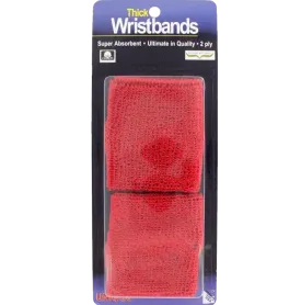 Thick 2-Ply Wristband - Red