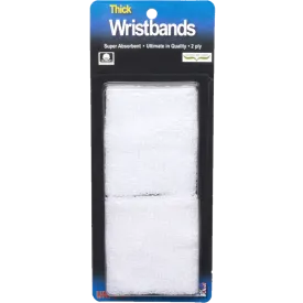 Thick 2-Ply Wristband - White