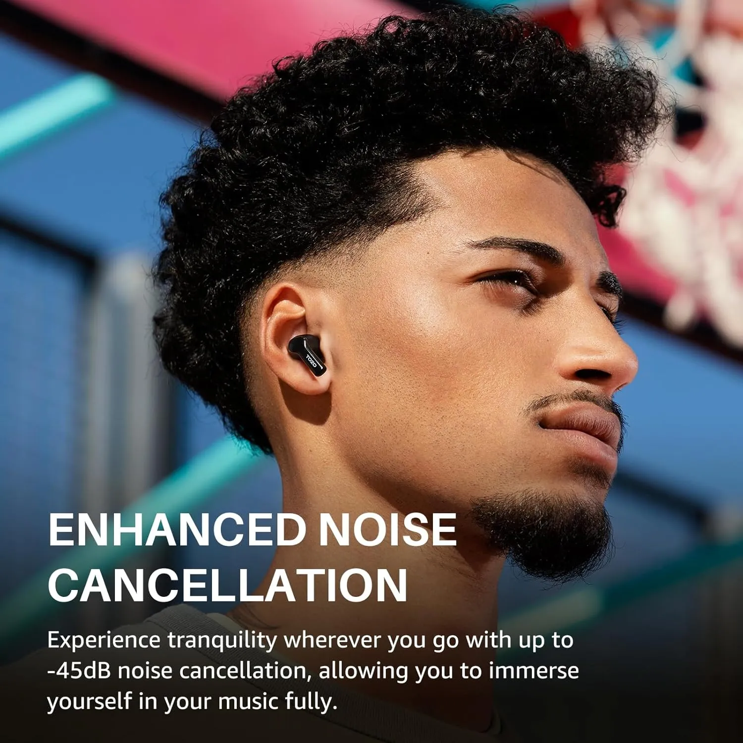TOZO Hybrid Active Noise Cancelling Wireless Earbuds with 6 Mics AI Clear Call Ear Buds 55H Playtime with LED Display 32 Preset EQs via APP Bluetooth 5.3 IPX8 Waterproof in Ear Headphones
