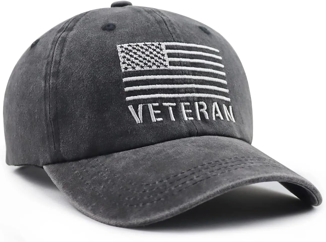 USA Flag Veteran Hat for Men Women, Funny Adjustable Embroidery American Army Military Baseball Cap