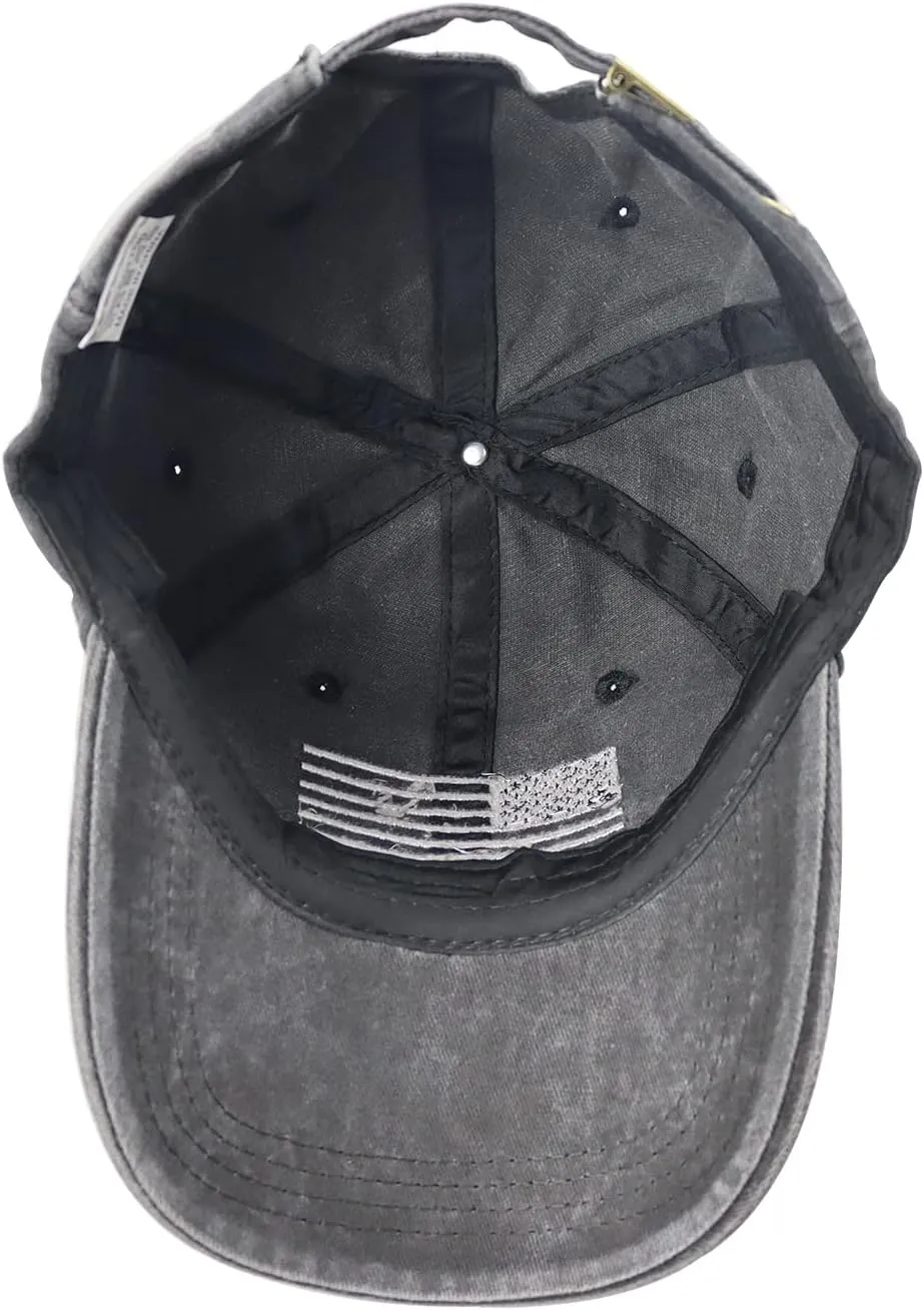 USA Flag Veteran Hat for Men Women, Funny Adjustable Embroidery American Army Military Baseball Cap