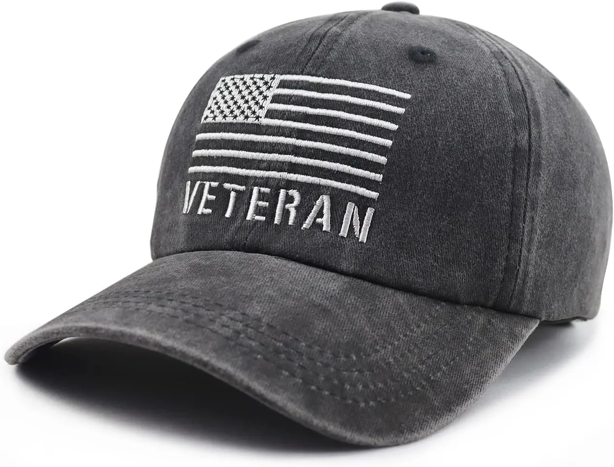 USA Flag Veteran Hat for Men Women, Funny Adjustable Embroidery American Army Military Baseball Cap