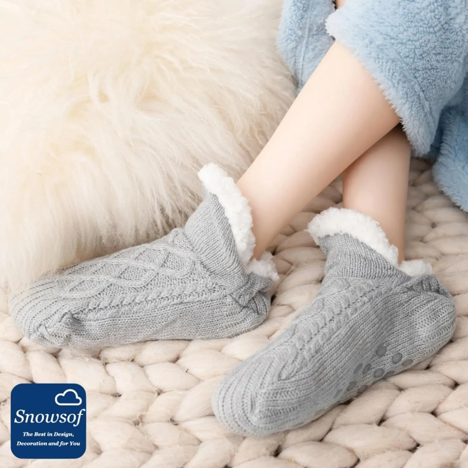 Warm Fuzzy Winter Socks for Women - Warm Thick Socks, Thermal Snow Socks for Cold Weather