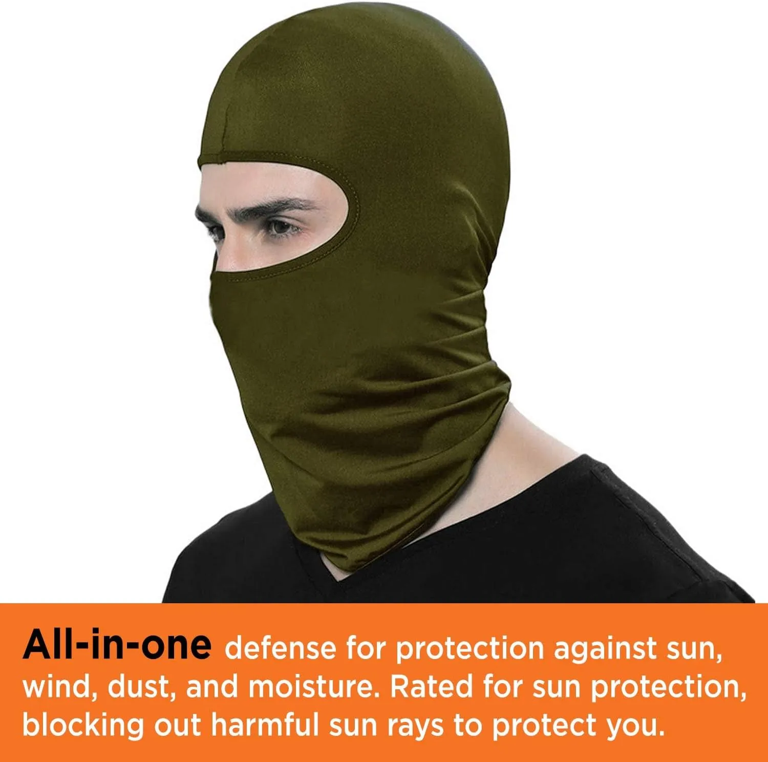 Wolf Sun Protection Breathable Balaclava Full-Face Mask Hood Neck Gaiter BBM