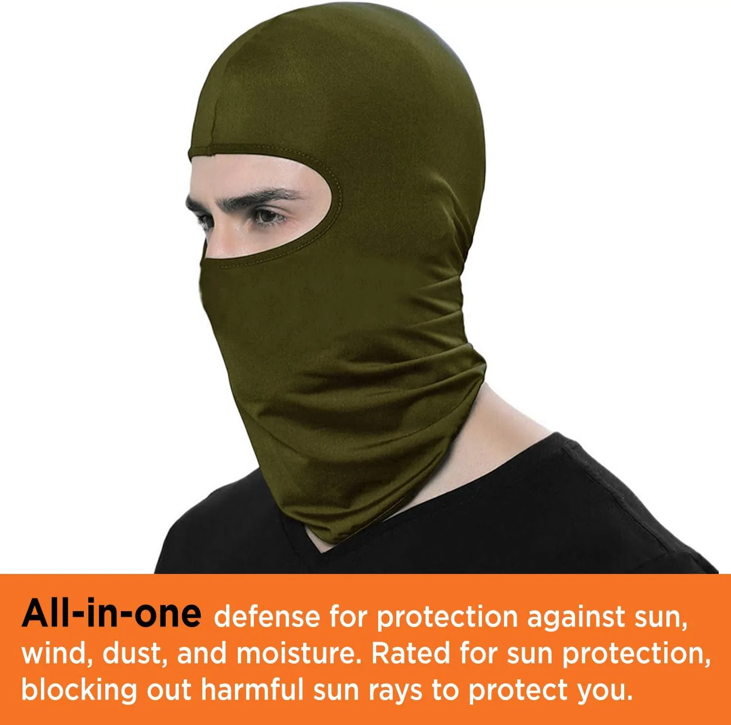 Wolf Sun Protection Breathable Balaclava Full-Face Mask Hood Neck Gaiter BBM